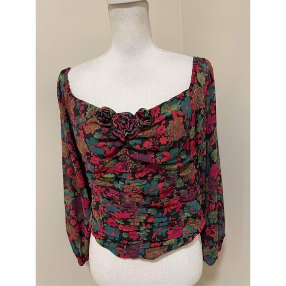 NWT Free People Oh Lala Floral Top Size S - Picture 2 of 7